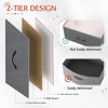 Nightstand with 2 Drawers, Bedside Furniture for Bedroom, College Dorm, End Table with Fabric Bins, Dormitory - 4 of 4