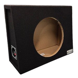King Boxes AKT112S 12-In. Wedge-Style Single-Speaker Black Carpeted Enclosure for Truck - 1 of 4