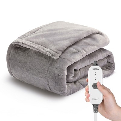 50"x60" Electric Throw Extra Cozy Nordic Velvet Reversible Faux Shearling - Sunbeam