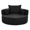 Sapphtopaz 1pc Accent Chair Upholstered Lounge Chair with 3 Removable Pillows, Swivel Round Sofa Chair, 360° Swivel Chair Accent Barrel Chair - 4 of 4