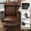 Executive Office Chair with Footstool, Ergonomic Design High Back Reclining Comfortable Desk Chair - 3 of 4