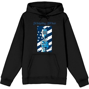 "In Tailgating We Trust" American Flag And Spatula Adult Long Sleeve Hoodie - 1 of 2