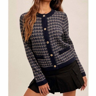 Women's Juno Tweed Sweater Cardigan - Hem & Thread