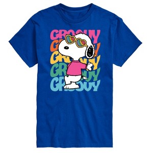 Men's - Peanuts - Groovy Stacked Short Sleeve Graphic T-Shirt - 1 of 4