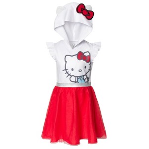 Hello Kitty Girls Mesh Cosplay Tulle Dress Toddler to Big Kid - 1 of 4