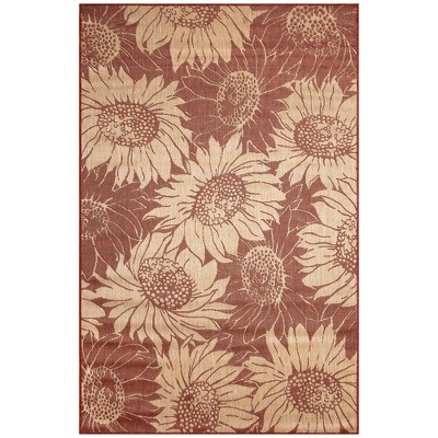 Liora Manne Carmel  Indoor/Outdoor Area Rug  Chili..