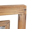 17"x37" Wood 4 Slot Wall Photo Frame with Wood Frame Brown - Olivia & May: Modern Style, Horizontal/Vertical Display, Easel Back - 3 of 4