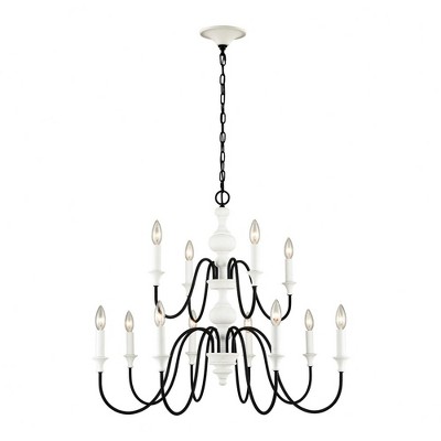 Elk Home Val De Loire 12 - Light Chandelier in  White