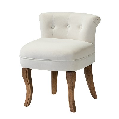 Serena Vanity Stool With Tufted Backrest | HULALA HOME