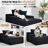 KWPZQEB 67" Chaise Lounge Chair, Corduroy Boneless Sofa with & 3 Pillows, Oversized Deep Seat Sleeper Sofa Bed for Living Room, Bedroom - 3 of 4