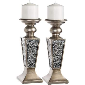 Creative Scents Schonwerk Decorative Candle Holder (set of 2) - Silver