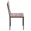 Set of 2 Old Reclaimed Wood and Metal Chair - Timbergirl: Sturdy, No Assembly, Spot Clean, Armless - 4 of 4