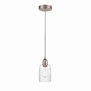 Hadley - 1 Light Cord Hung Mini Pendant In Art Deco Style-9.75 Inches Tall and 4.5 Inches Wide - 1 of 1