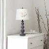 Aged Stacked Ball Table Lamp with Couture Linen Flower Shade White - Elegant Designs: Metal Base, No Assembly Required, UL Listed - 4 of 4