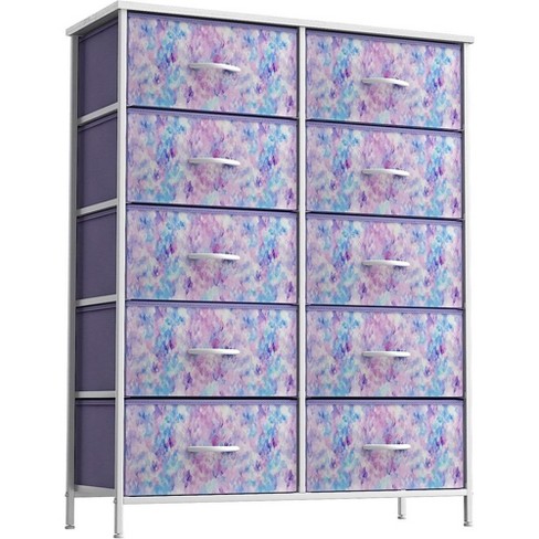 Sorbus 8 Drawers Dresser - Tie Dye Purple : Target