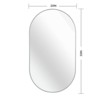 SEVOBAL Bathroom Vanity Mirrors Metal Oval Mirror Adjustable Viewing Angle Space-Saving Safe and Reliable for Rooms, Silver, 33"*20"*2.68" - 3 of 4