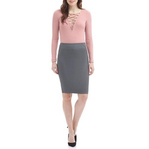 Rekucci Women's Ease into Comfort Fit Pull-On Midi Pencil Skirt – Classic, Versatile & Stylish - 1 of 4