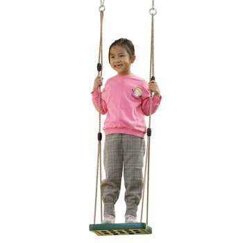 PLAYBERG Adjustable Plastic Standing Swing, Outdoor Kids Playground Swing, Green