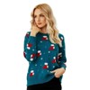 Christmas Sweater for Women Funny Xmas Long Sleeve Knit Pullover Top Cute Santa Tree Reindeer Sweater - 2 of 4
