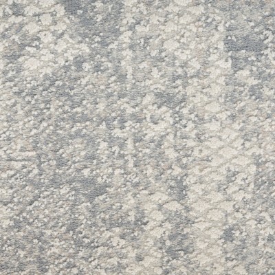 Gray Abstract 4' x 6' Synthetic Handmade Area Rug