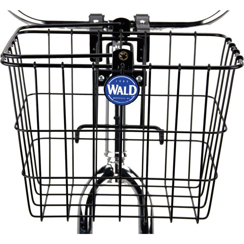 Wald 3114 Quick Release Front Mount Basket: Gloss Black, Dimensions: 11.75" x 8" x 9", 1 of 3