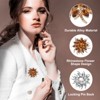 Unique Bargains Women's Rhinestone Flower Brooch Pin - 3 of 4