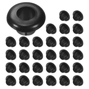 Unique Bargains Rubber Corrosion-Resistant Snap-in Locking Hole Plugs Black - 1 of 4