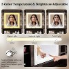 AMERLIFE 42'' Farmhouse Makeup Vanity Desk with Sliding Mirror and Lights - 3 of 4