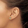 Black Bow Jewelry Kids 4mm Synthetic Blue Topaz Screw Back 14k Yellow Gold Stud Earrings - 3 of 4