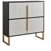 Four-Door Storage Cabinet, 42inBuffet Cabinet with Metal Base Handles, Sideboard Coffee Bar Cabinet with 4 Doors for Kitchen, Dining Room, Living Room - 4 of 4