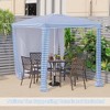 Costway 6.6' x 6.6' Foldable Beach Cabana Easy-Setup Beach Canopy W/ Carry Bag Navy\Blue - 3 of 4