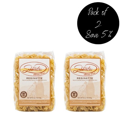 Sabbiatos 16 oz Reginette Pasta - Pack of 2