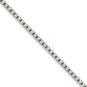 Black Bow Jewelry 3.2mm, Sterling Silver, Diamond Cut Box Chain Necklace - 1 of 4