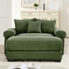 Christopher Knight Home Crane 54.3" Oversized Corduroy Single Sofa with Ottoman - 2 of 4