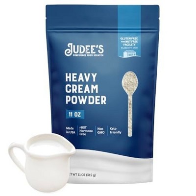 Judees Heavy Cream Powder - 11 oz - Baking Supplies - Delicious and 100% Gluten-Free - Great for Coffee, Sauces, and Soups