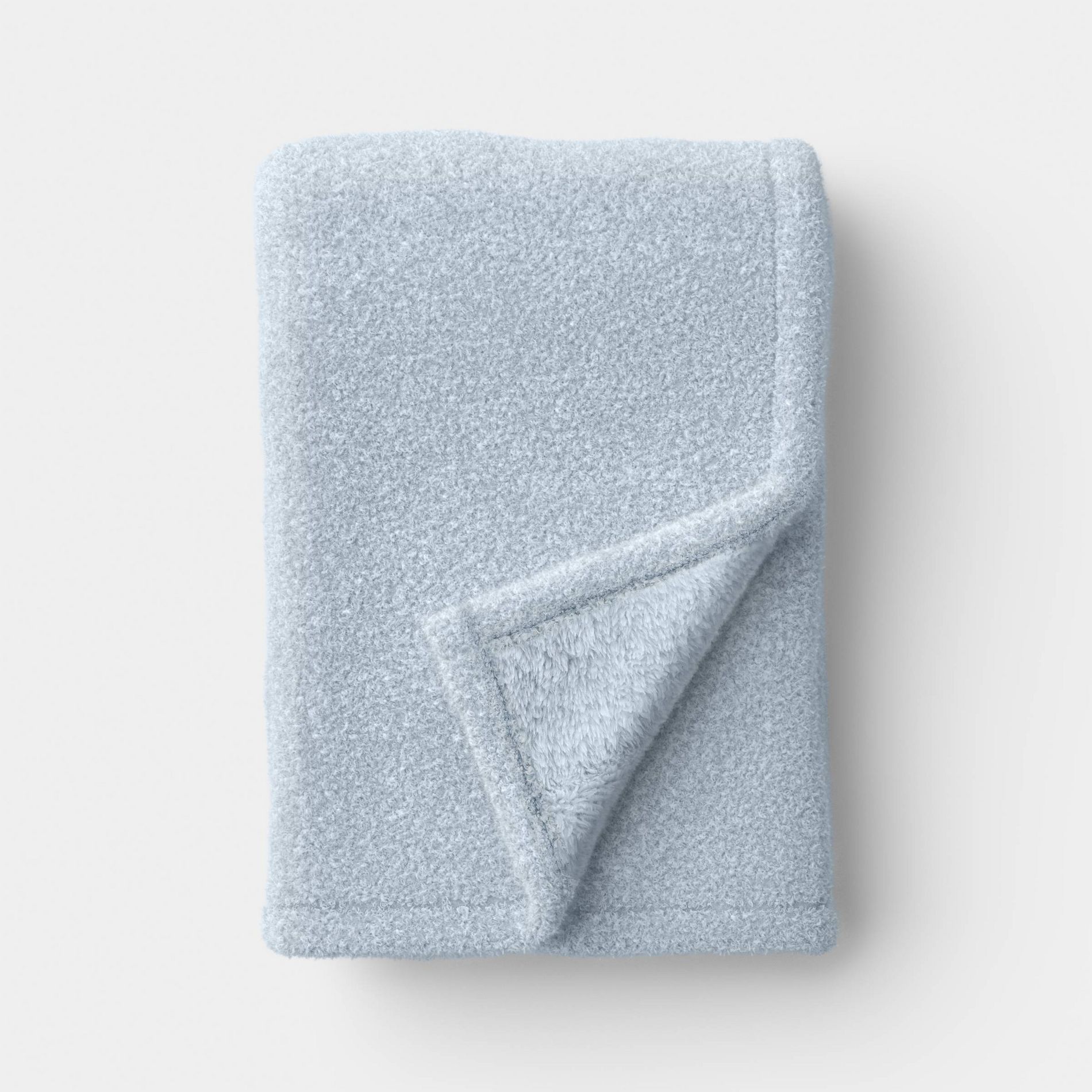 50"x70" Heathered Comfort Plush Throw Blue/White - Room Essentials™