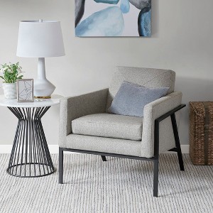 CAVINAS Polyester Accent Chair with Tufted Back and Solid Wood Legs,Cozy Upholstered Living Room Chairs,Reading Chairs for Living Room - 1 of 4