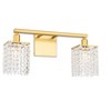 Elegant Lighting Phineas 2 light Brass and Clear Crystals wall sconce - 4 of 4