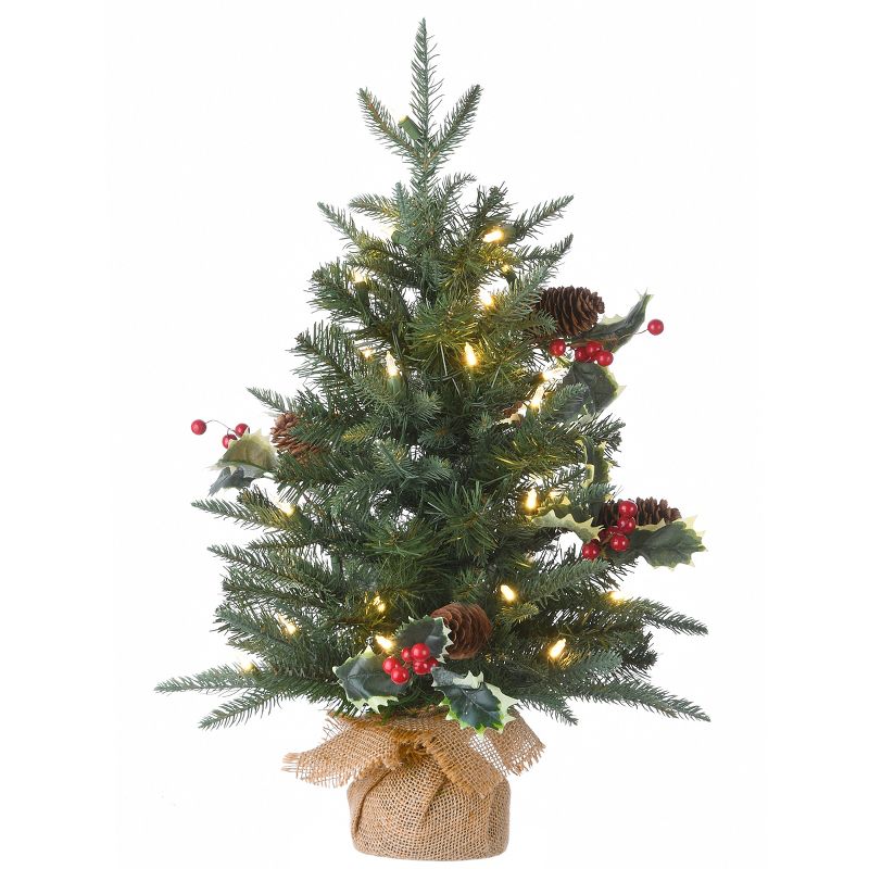 2' Pre-lit LED Pine Artificial Christmas Tree White Lights - National Tree Company, 1 of 5