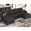Belffin U-Shaped Chenille Modular Sofa - 6-Seater with Hidden Storage & Tool-Free Assembly - 3 of 4
