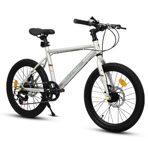 Whisen Kids Bike for 6-12 Years Old, 20 Inch Children's Bicycle for Boys Girls, 7-Speed Steel Frame, , Dual Disc Brakes - 1 of 4