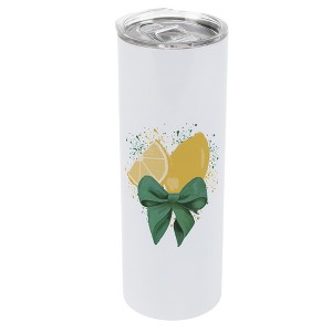 Elanze Designs 20 Ounce Stainless Steel On the Go Travel Tumbler With Push Top Lid, Lemon - 1 of 1