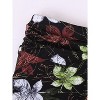 Women's Flowy Handkerchief Hem Midi Skirt - Asymmetric Boho Chic A-Line Skirt Black Floral Black Floral - 2 of 4