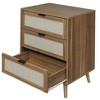 CAVINAS 3 Drawers Nightstand Bedside Table with Large Storage Space End Table for Bedroom, Living Room, Walnut - 3 of 4