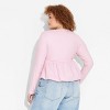 Women's Long Sleeve Square Neck Bubble Top - Wild Fable™ - 3 of 3