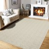 Washable Modern Braided Printed Rug Non Slip Low Pile Rug Soft Contemporary Throw Floor Cover Foldable Indoor Carpet for Living Room Bedroom - 2 of 4