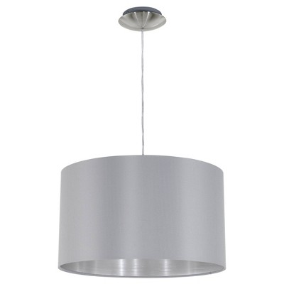 1-Light Maserlo Pendant Satin Nickel/Gray - EGLO