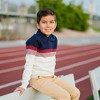 Hope & Henry Boys' Organic Long Sleeve Shawl Collar Cable Sweater with Elbow Patches, Kids - 2 of 4