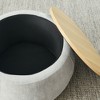 Round Storage Ottoman, Upholstered Coffee Table with Wooden Lid, 2 in 1 Function Foot Stool for Living Room Office,No Assembly Needed - 4 of 4