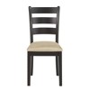 Inspire Q Set of 2 Kensington Ladder Back Chair Wood/Black : Microfiber Upholstery, Rubberwood Frame, 250lb Capacity - 3 of 4